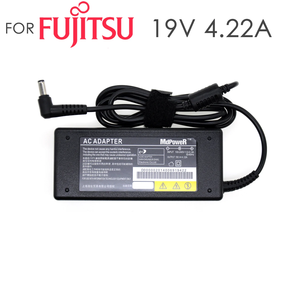 

For Fujitsu Esprimo Mobile M9410 M9415 U9200 U9210 U9215 U9500 U9510 V6505 laptop power supply AC adapter charger cord 19V 4.22A