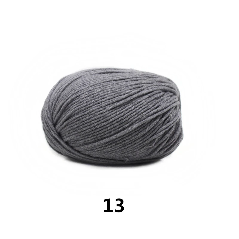 13 1pc 1 шт. кроше Пряжа Хлопок Детская Пряжа молочного оттенка хлопок крючком нитки для ручного вязания шерстяная линия для детей - Цвет: 13 1pc