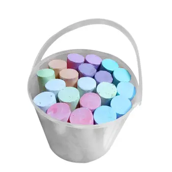 

20 Pcs/Bucket Colorful Chalk for Kid and Adult Non-toxic Dust-free Chalk for School Classroom Chalkboard /Easter Street Art Pain