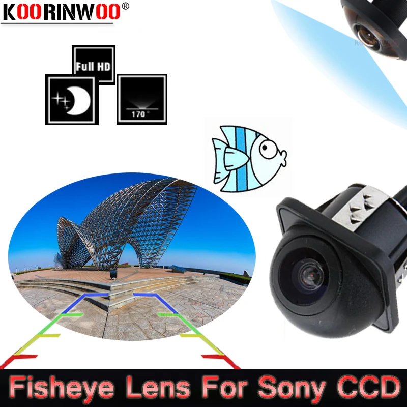 

Koorinwoo Starlight 1028P For Sony 170 Degree Wide Angle Reverse Fisheye Car Parking Camera Rear Front Camera Parking Assistance