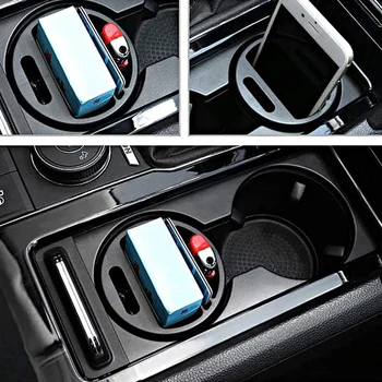 

2Pcs Car Cup Holder Organiser Multifunctional Water Cup Slot Storage Box Drinking Bottle Can Coin Card Collector