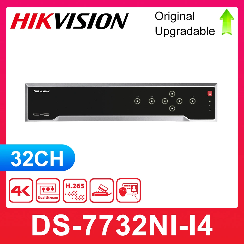 Hikvision 32CH 4K NVR DS-7732NI-I4 16CH H.265 для IP-камеры с поддержкой двустороннего аудио 12MP P2P APP IPC