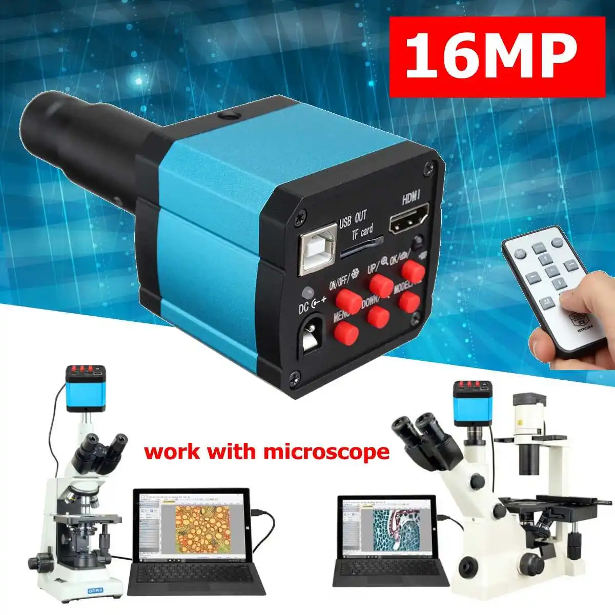 

16MP 1080PUSB C-Mount Digital Industry Video Microscope Camera Zoom Lens