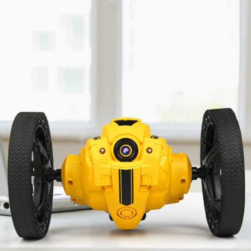 Smart RC прыжки отказов автомобиля 2,4G прыжки тележка на колесах гибкий колесами вращение светодиодный ночной Светильник RC автомобиль игрушечный робот игрушка для детей
