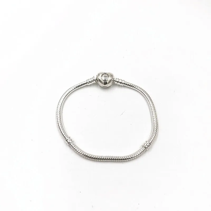 

100% Silver Snake chain 925 heart bracelet for women Jewelries Pulseira Gift,1pz