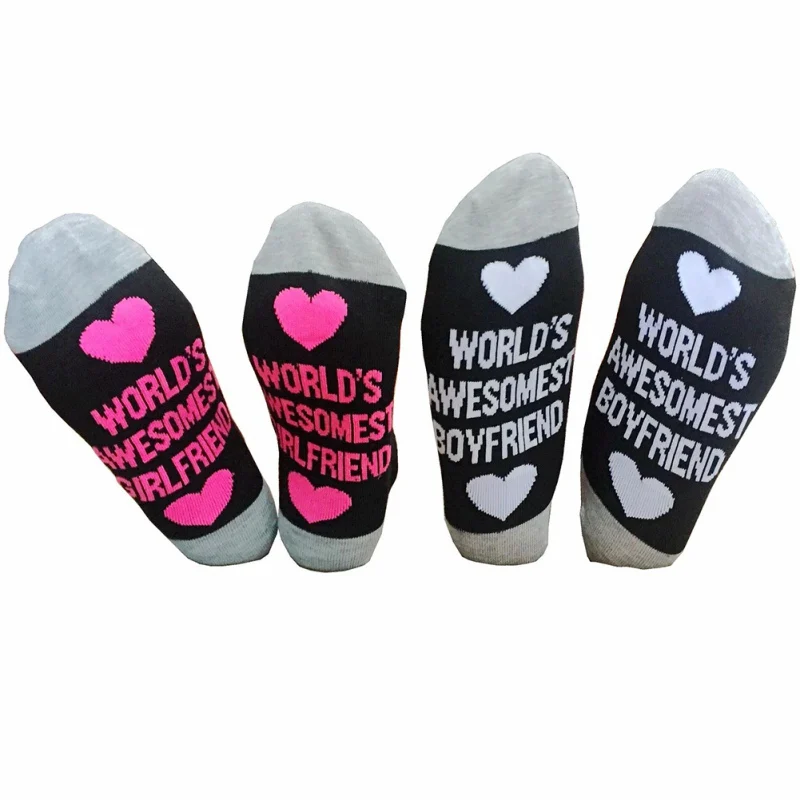 Новые унисекс короткие носки с буквенным принтом голеностопный сустав бойфренд/девушка приятные подарки аксессуары унисекс для взрослых