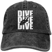 Бейсболка для дайвинга, дайвинга, унисекс, джинсовая кепка, регулируемая бейсболка