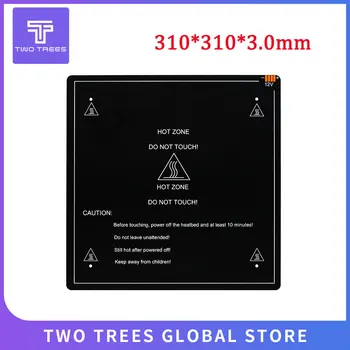

3D Printer Parts Aluminium heatbed MK3 310*310*3mm 12V black MK3 hotbed latest for Hot-bed Support 12V/24 for Creality 3D CR10