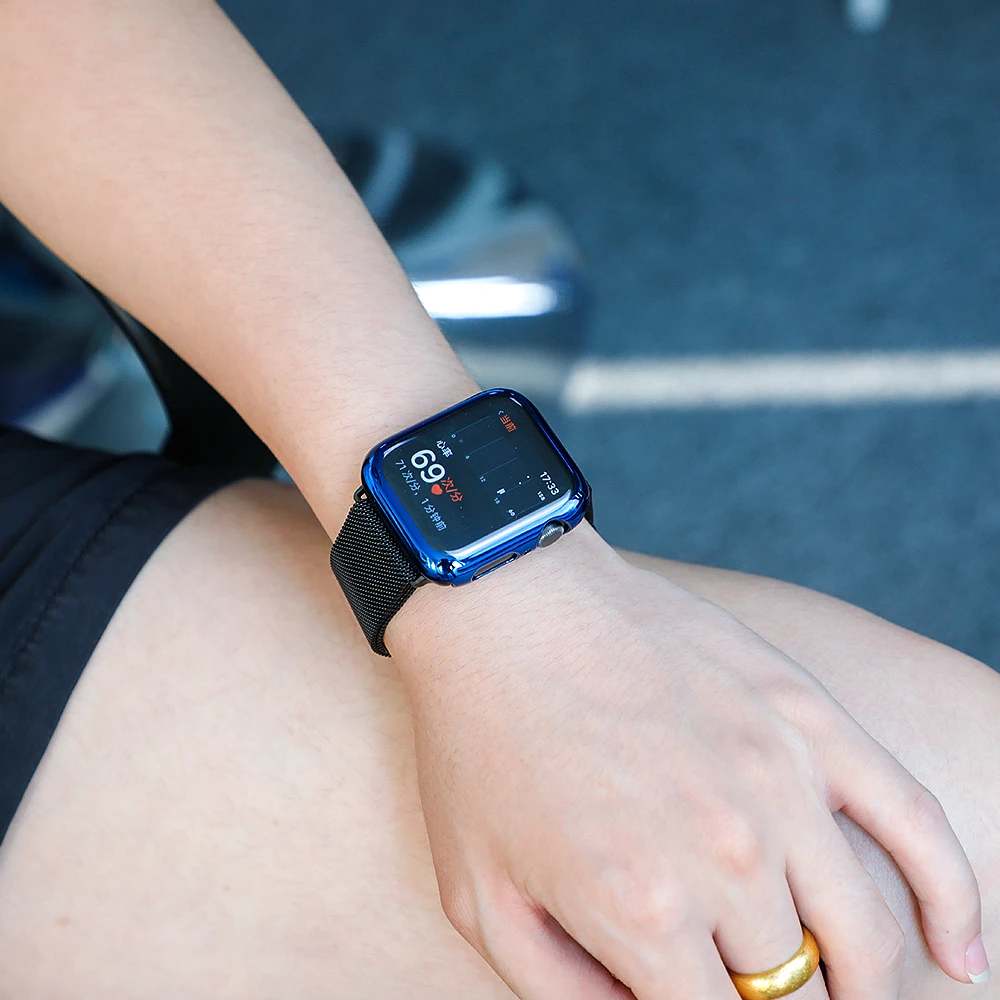 Защитный чехол на экран для apple watch 5, 40 мм, 44 мм, apple watch 5, 4, 3, 2, 1, чехол с защитой от падения, полный Чехол для apple watch series 4, 3, 2, 1