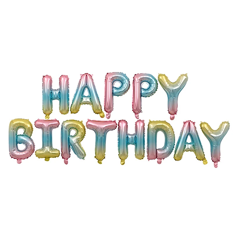 Письма с поздравлениями с днем рождения Гелиевый шар, фольга Воздушные шары Дети розовое золото anniversaire С Днем Рождения украшения алфавит балон