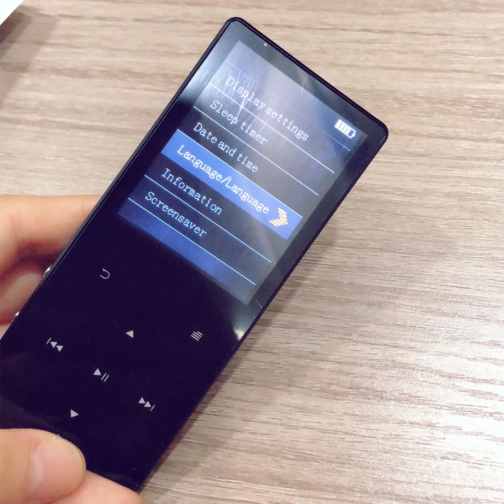 Bluetooth MP3-плеер+ экран 2,5 дюйма+ сенсорная клавиша+ fm-радио+ электронная книга+ рекордер+ 8 ГБ/16 Гб Встроенный динамик музыкальный плеер