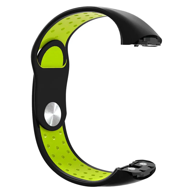 Силиконовый практичный ремешок для часов подходит для samsung Galaxy Fit R370 спортивный ремешок экологичный ремешок для часов - Цвет ремешка: Черный зеленый
