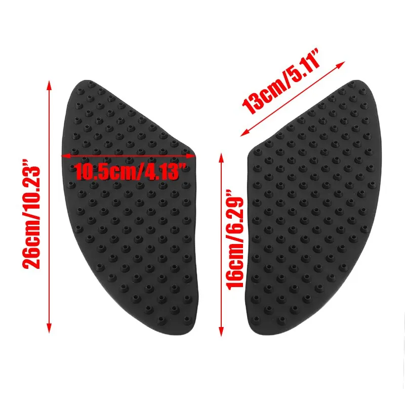 2PCS Motorcycle Tank Decal Side Knee Grip Traction Pad Protector For Kawasaki ZX 6R Z1000 For Yamaha R6 R1 FZ1 FAZER FZ8 N/S