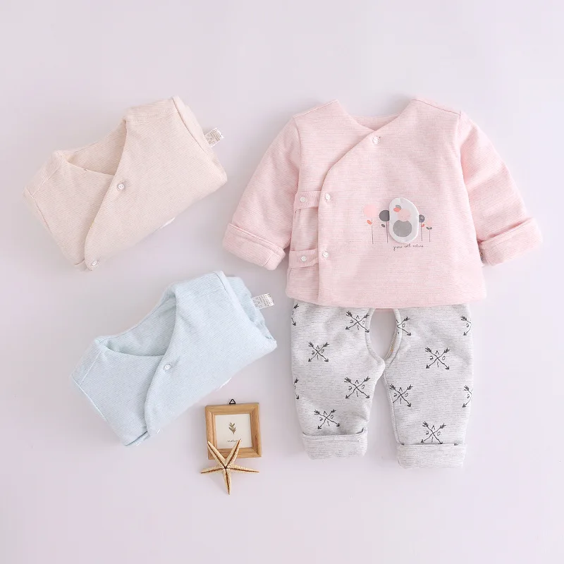 

Set Thin Cotton-padded Clothes Split Type Infant Spring And Autumn Men's Newborn Cotton Coat Warm Pure Cotton Women's Newborn Ba
