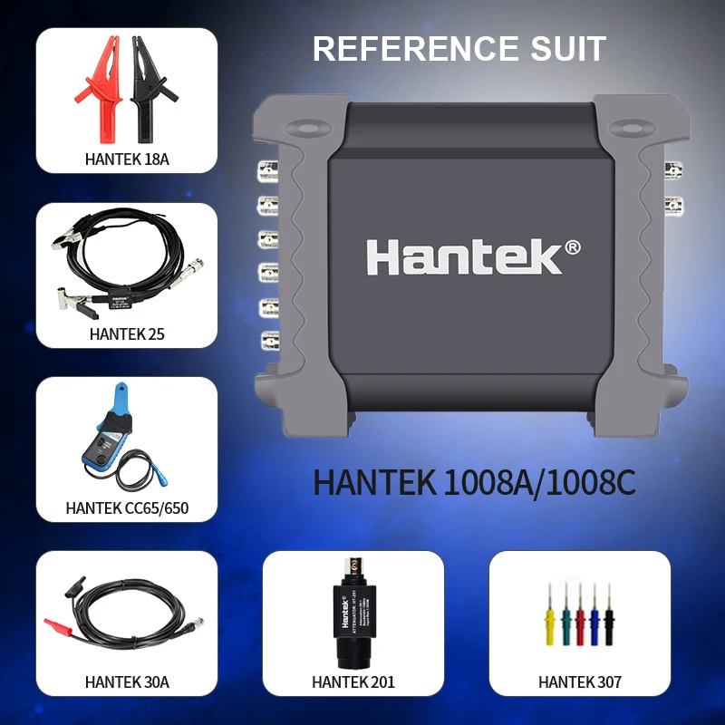Hantek пробный осциллограф с пассивным аттенюатором HT201 1008C автомобильное хранилище