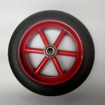 

Silent rubber solid wheel Household Trolley flatbed truck wheel safe wheels Furniture hardware accessories diameter 310mm