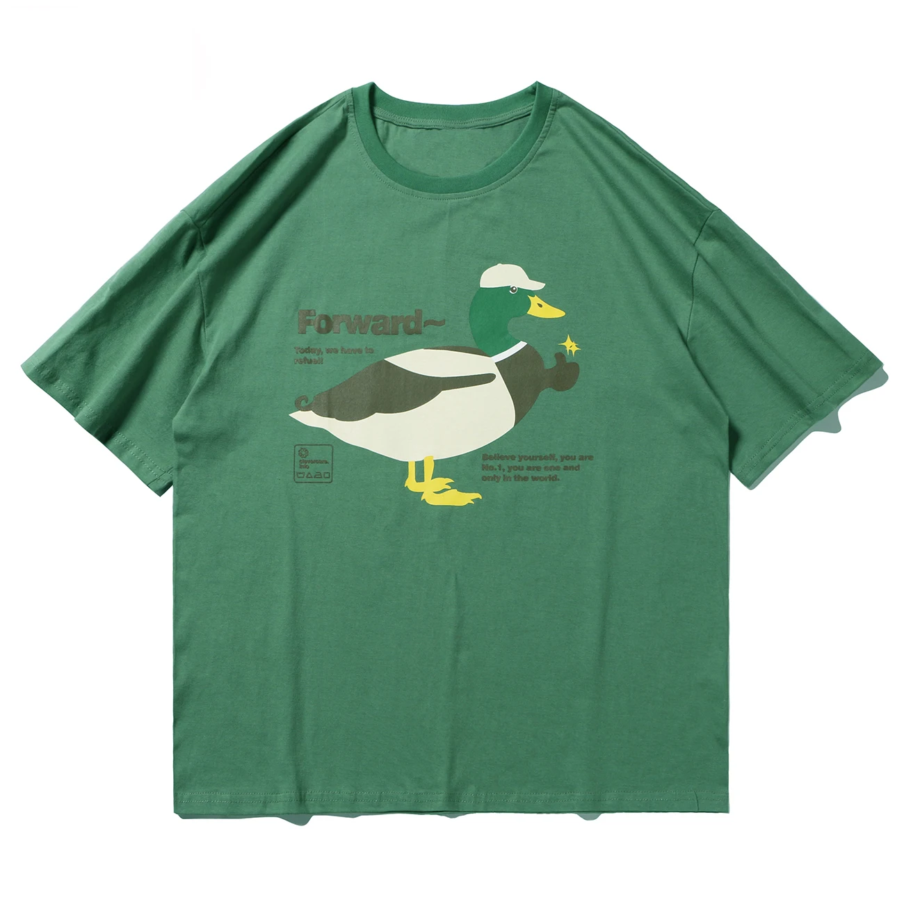 

LACIBLE Fashion Duck Print T Shirt Men Hip Hop Harajuku Cotton T-shirts 2021 Summer Fashion Streetwear Casual Short Sleeve