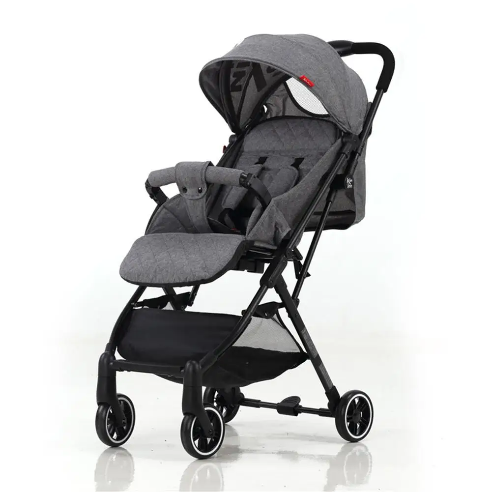 Kidlove от 0 до 3 лет, детская коляска Складная Легкая Складная коляска лёгкая коляска с 4 колесами - Цвет: Linen gray