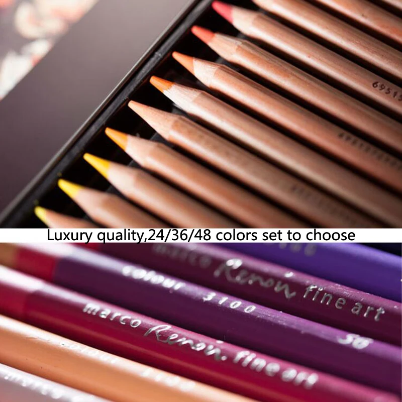 120 色マルコルノワール色鉛筆クレヨン鉄ボックス色鉛筆着色描画