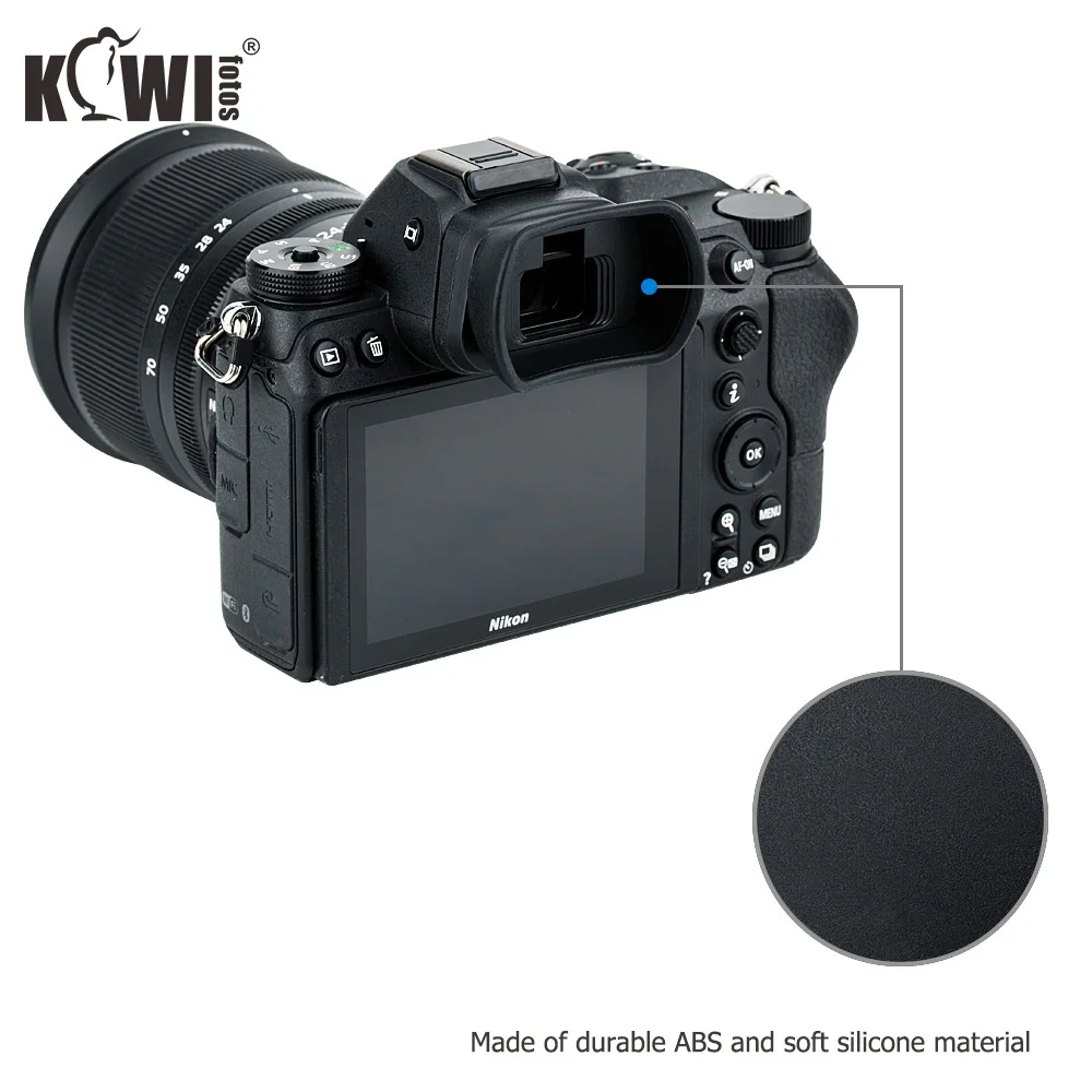 Kiwi silicone macio estendido câmera eyecup visor