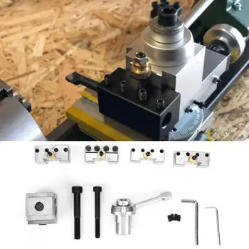 

Tool Holder Multi-FunctionTool Post Holder High-Density Steel Mini-Lathe Fast Change Tool Holder Lathe Accessary
