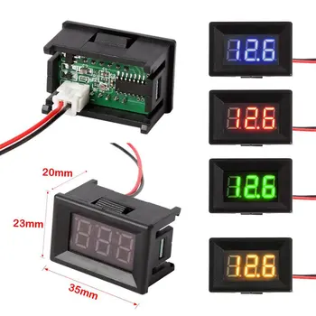

Digital Voltmeter DC 4.5V to 30V Digital Voltmeter Voltage Panel Meter Red/Blue/Green For 6V 12V Electromobile Motorcycle Car