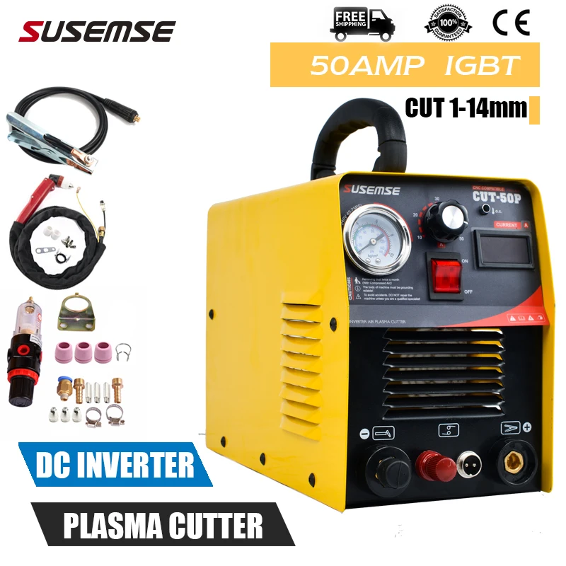 

110/220V CUT50 Plasma Cutter Machine Pilot Arc CNC Compatible P80 Max14mm
