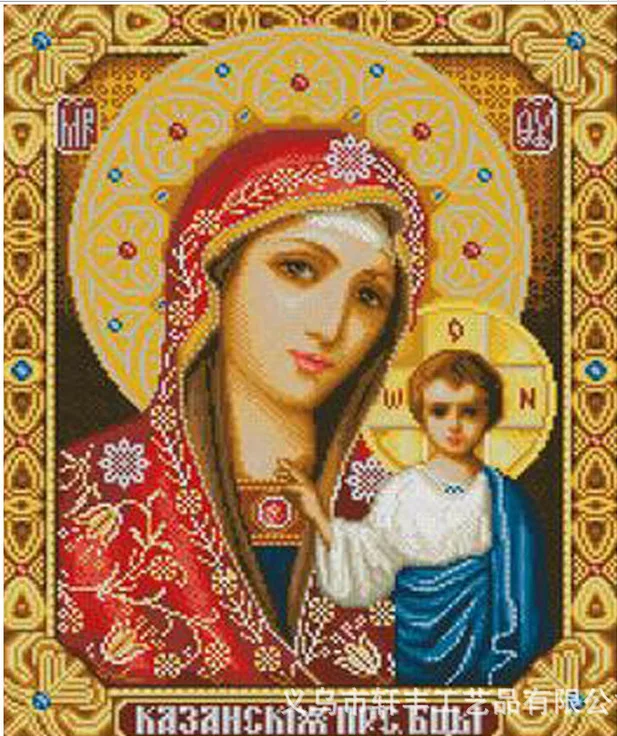 

Diamond-encrusted "Madonna of Kazan" with 30*40cm diamond fill diamond embroidery full full