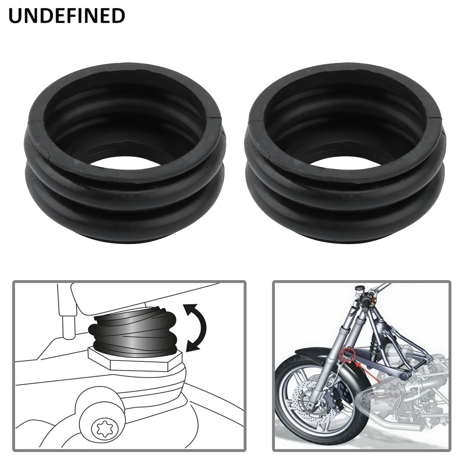 

Motorcycle Telelever Ball Joint Rubber Boot Cover Cuffia Black For BMW HP2 Sport R1150R Rockster R1200GS Adventure R1200S R900RT