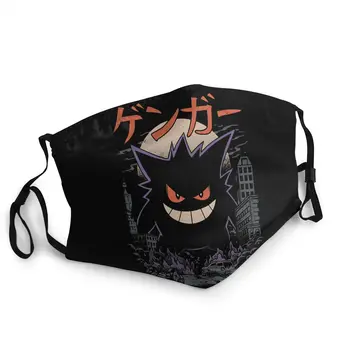 

Gengar Kaiju Pokemon Non-Disposable Mouth Face Mask Anti Bacterial Dustproof Mask Protection Cover Respirator Mouth Muffle