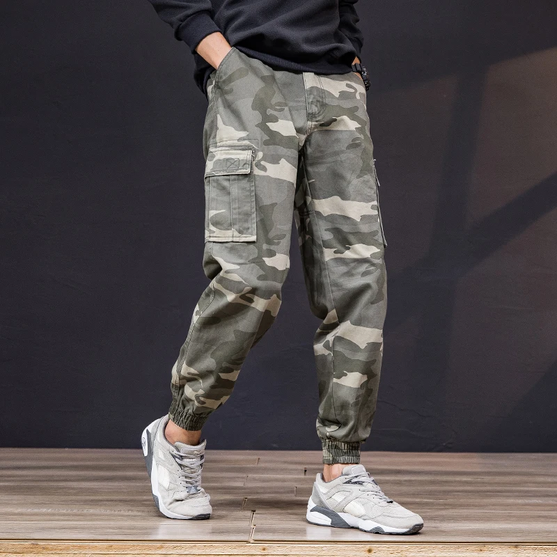 Top Quality Camouflage Cargo Pants Men 100% Cotton Loose Fit Military ...