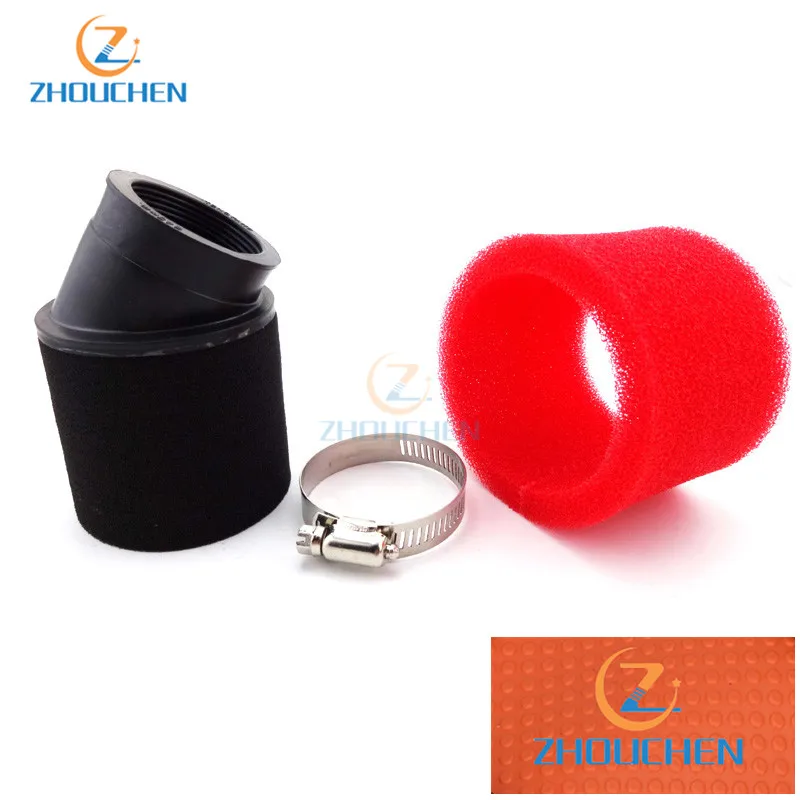45mm Angled Foam Air Filter For 150cc 160cc 200cc 250cc CRF50 CRF70 CRF110 KLX BBR TTR Pit Dirt Bike ATV Quad Motorcycle
