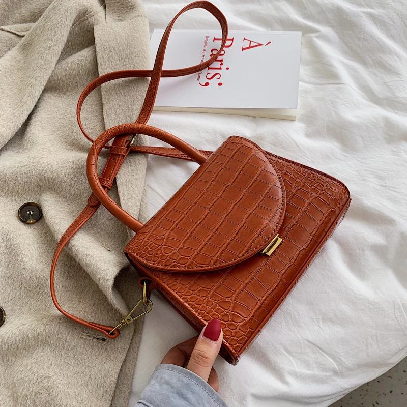 brown BXX Sac/ модные осенне-зимние роскошные женские сумки Дизайнерские Каменные узоры сумка через плечо MS кожа ZE658 - Цвет: brown
