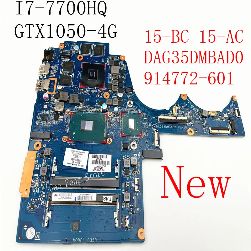 Nuovo Originale Dag35Dmbad0 914772-601 Per Hp Pavilion 15-Bc 15-Ac Scheda Madre Del Computer Portatile I7-7700Hq Gtx1050-4G 100% Test Ok