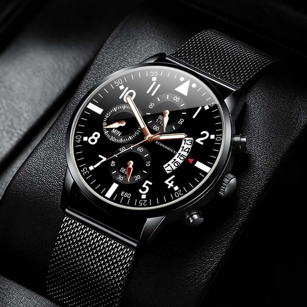 Relogio Masculino Топ бренд класса люкс с сеткой сталь Дата Мода Reloj Hombre часы мужские повседневные Erkek Kol Saati мужские часы