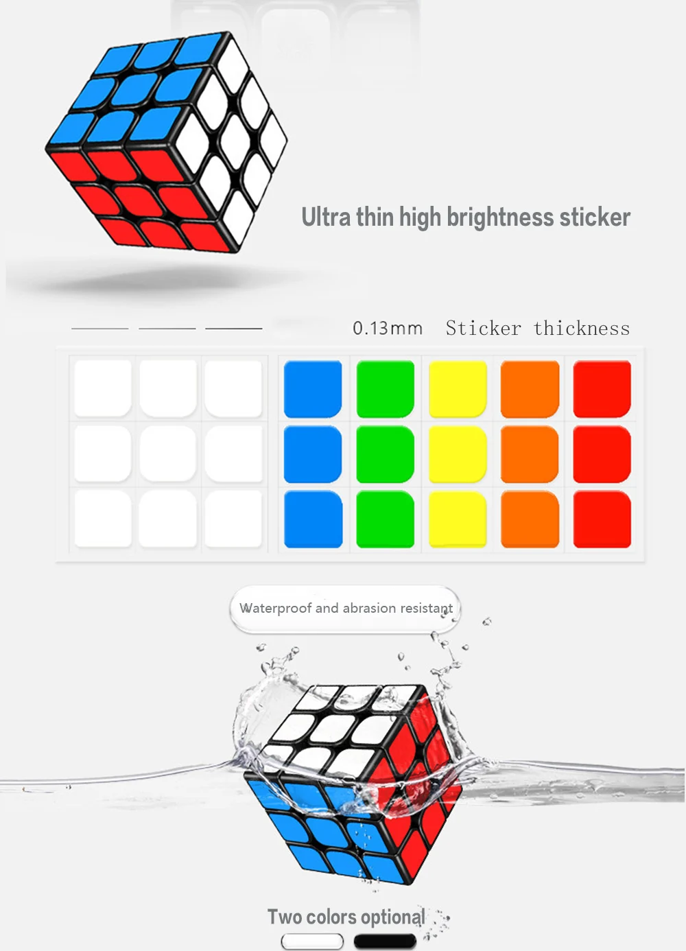 3X3X3 магнитная сила 5,5 см Волшебные кубики качество Cubo скорость Карманный стикер головоломка Cubo профессиональные Развивающие игрушки для детей