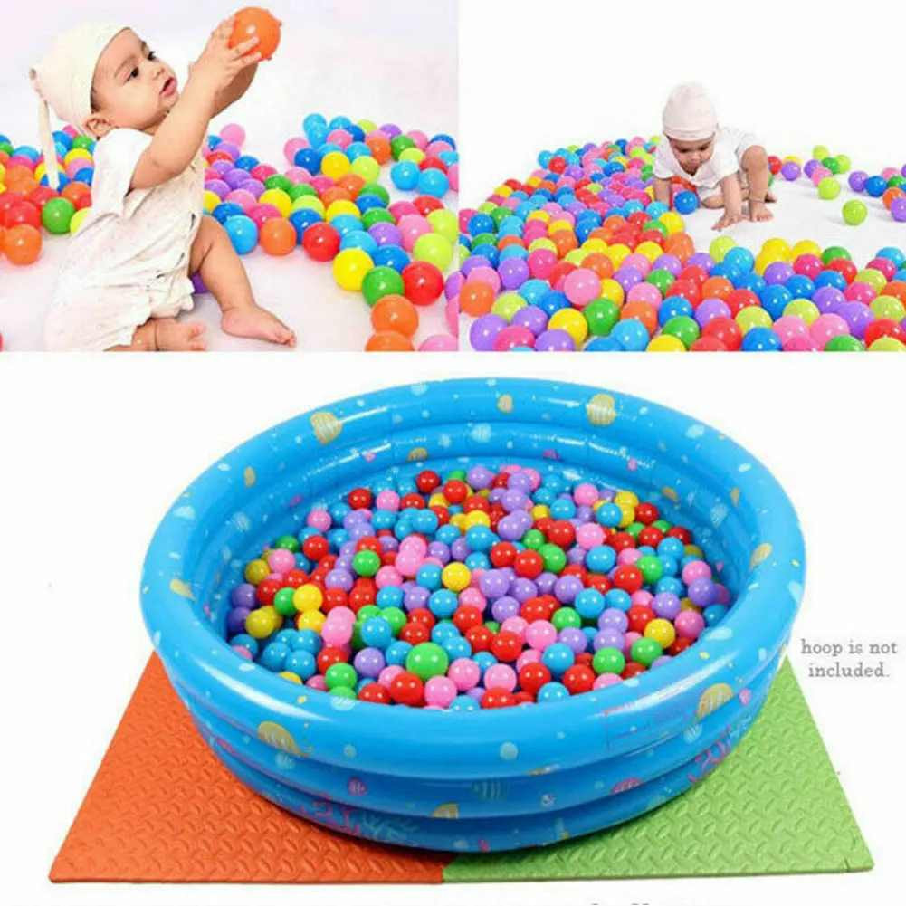 100pcs Colorful Ball Plastic Ocean Ball Funny Kids Baby Swim Pit Pool Toy 5.5cm 