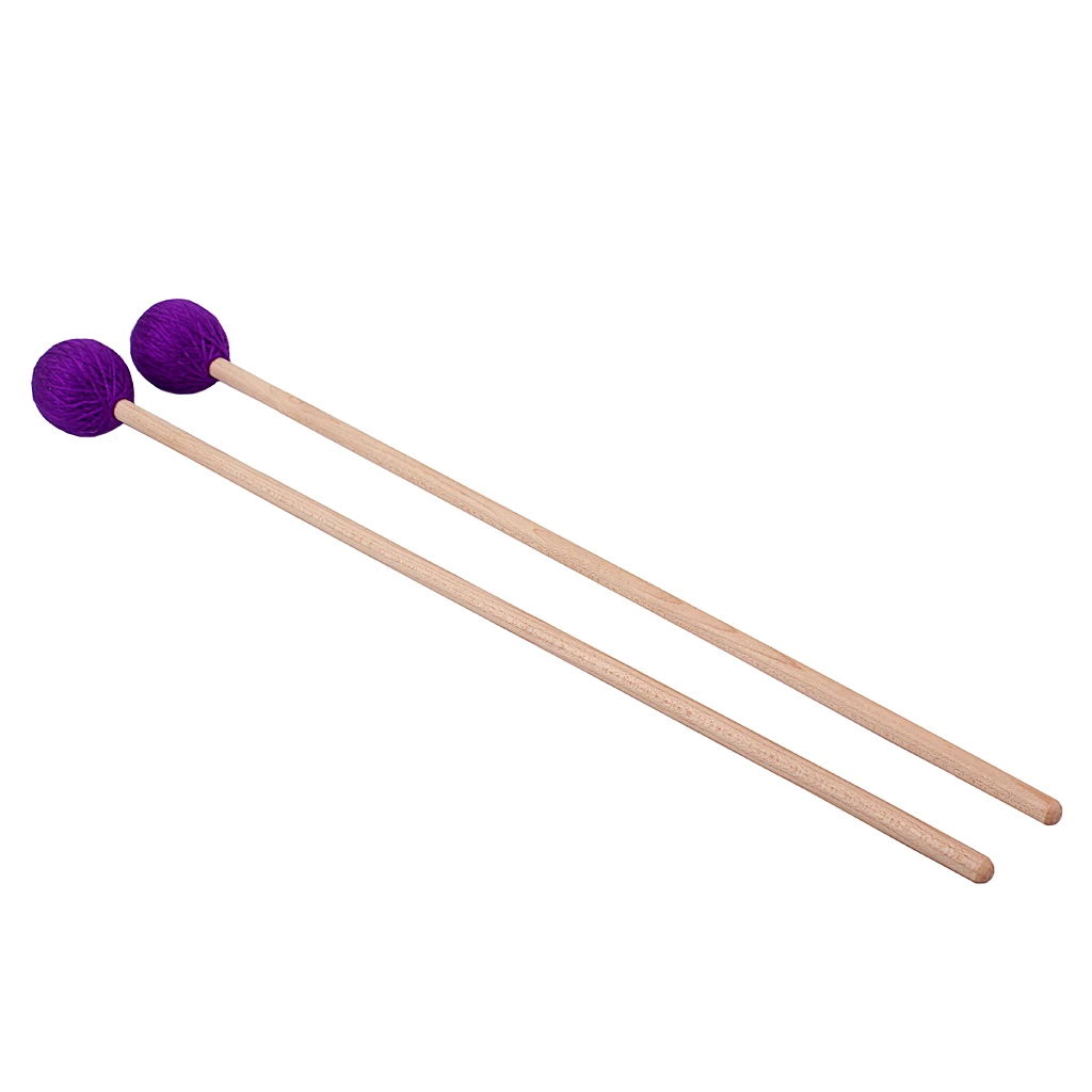2 шт. Marimba ксилофон Mallets стержни фиолетовый молоток стержни барабанные палочки 43 см