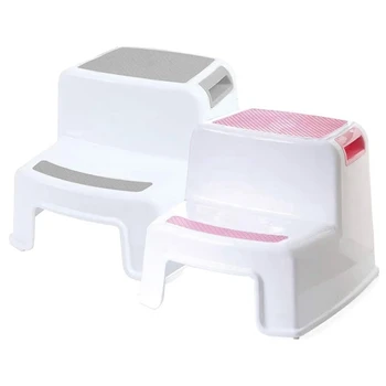 

Step Stools for Kids - Toddler Step Stools for Toilet Potty Training, Bathroom and Kitchen - Slip Resistant Soft Grip