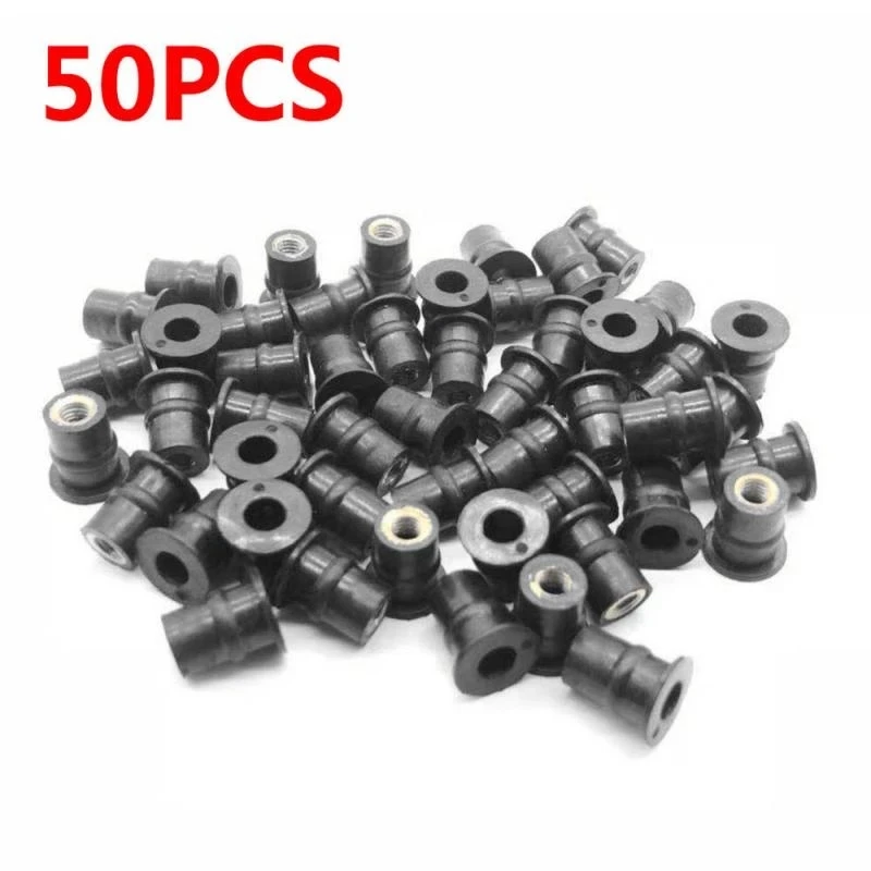 10/20/50/100 Pcs M6 M5 Rubber Well Nut Metric Motorcycle Windscreen Well Nut Brass NUTS For Windscreens Fairings Cowl brass insert nuts,motorcycle fasteners,motorcycle rivet nuts,motorcycle screws,auto accessories,motorcycle accessories,car accessories