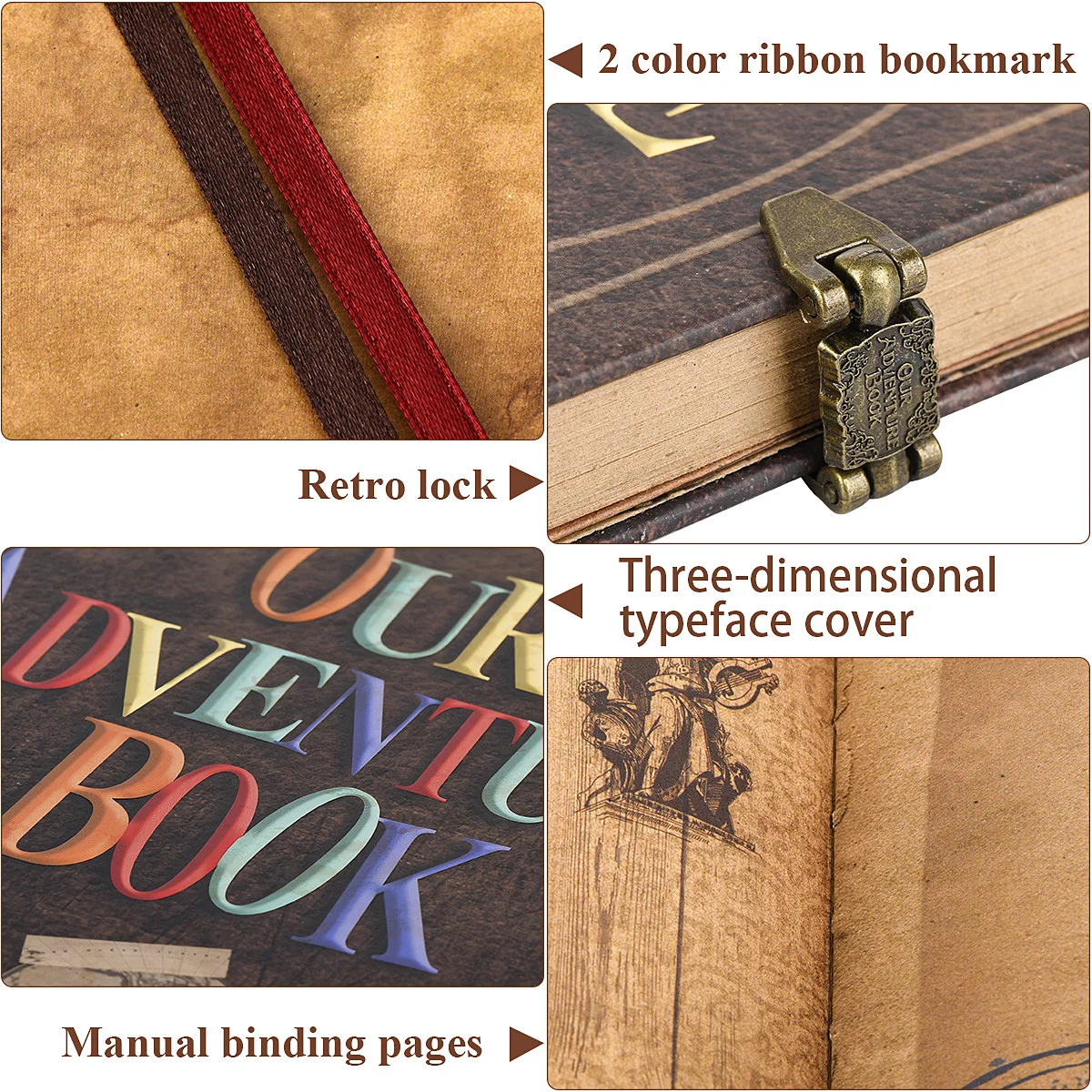 DIY Travel Photo Album Journal Adventure Book For Office Home School Business Writing Gift Baby 146 Page Memory Scrapbook DIY Travel Photo Album Journal Adventure Book For Office Home School Business Writing Gift Baby 146 Page Memory Scrapbook