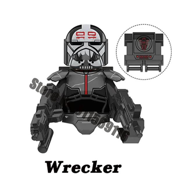 501st Clone Trooper Building Blocks Republic Commando Force 99 Hunter Crosshair Wrecker Echo Cody Rex Star Brick Figure Wars Toy D-XP363