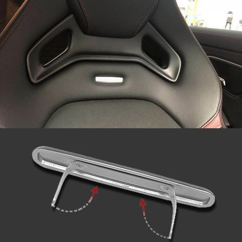 

Metal Car Seat Sticker For AMG Mercedes Benz W212 W213 W210 W202 W205 AMG CLA C/E/S Car Interior Stickers For AMG Mercedes Logo