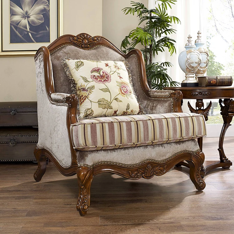 Деревянные роскошные наборы диванов комплект тканевой мебели от реального завода WA659