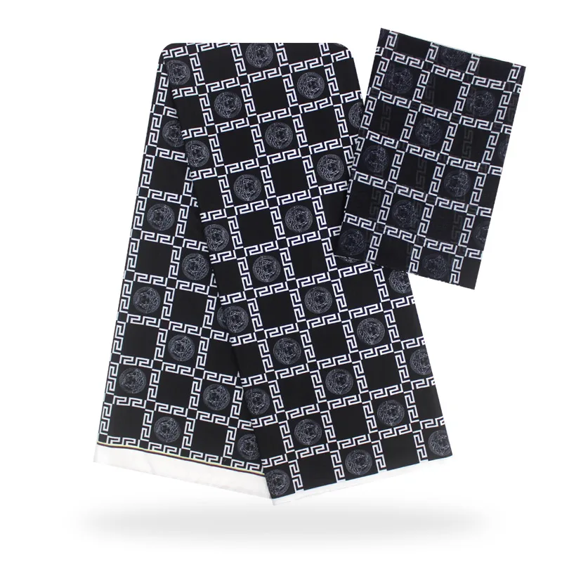 

Factory direct sell nigerian ankara fabrics satin silk fabric new african wax pattern design high quality silk fabric for YBG02