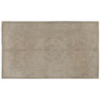 

Handmade Beige Antique Oushak Area Rug 142x238 Cm-4'8''X7'10''