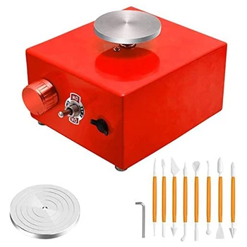 

Mini Pottery Wheel, Pottery Wheel 6.5cm 10cm Turntable Mini Pottery Machine Electric Pottery Wheel Clay Tool ,EU Plug