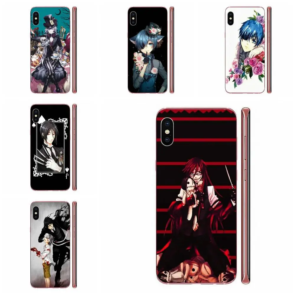 Soft Silicone TPU Transparent Wholesale For Apple iPhone 11 Pro X XS Max XR 4 4S 5 5C 5S SE SE2 6 6S 7 8 Plus Black Butler | Мобильные