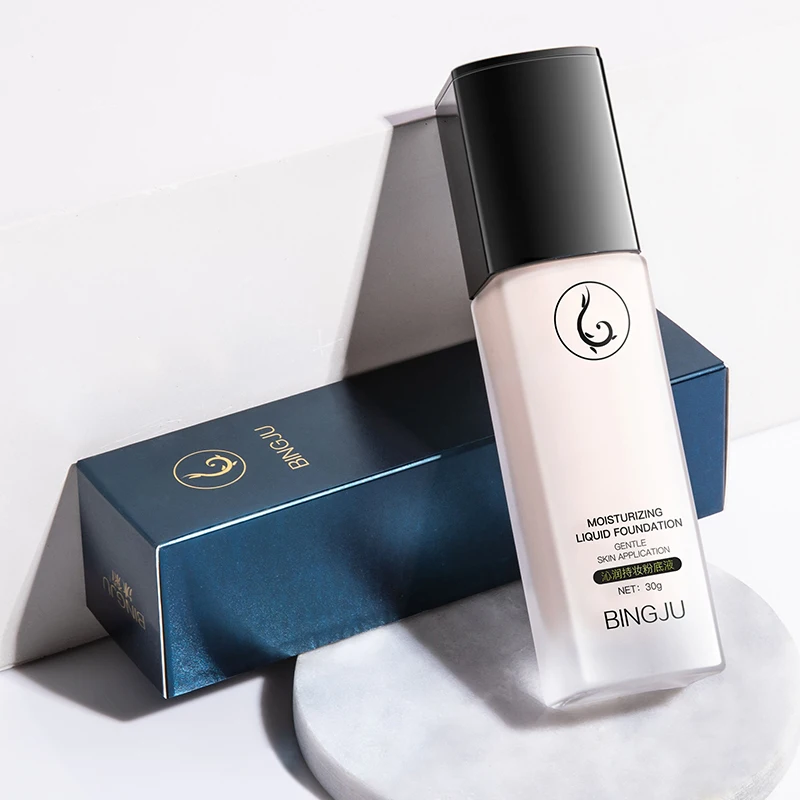 

BINGJU New 30ml Foundation Soft Matte Long Wear Oil Control Concealer Liquid Foundation Cream Fashion Womens Makeup
