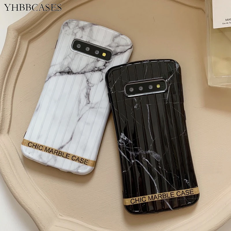 Роскошный Мраморный чехол YHBBCASES для пары Samsung Note 10 8 9 мягкие чехлы 3D с тонкой